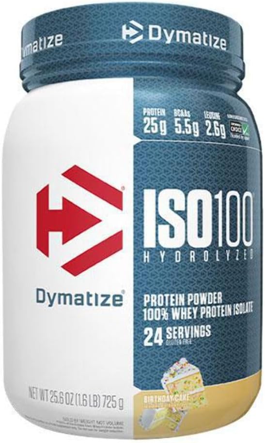 Δυναμώστε ISO 100 Whey Protein Powder με 25g Hydrolyzed 100% Whey Isolate, Gluten Free, Fast Digesting, Cake γενεθλίων, 1,6 Λίρες