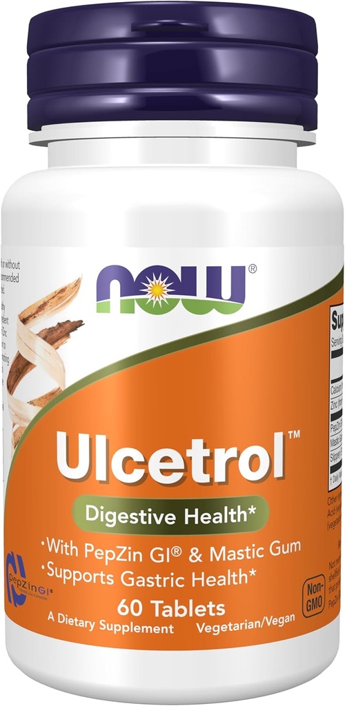 Τώρα συμπληρώματα τροφίμων UlcetrolTM, Digestive Health*, με PepZin GI® & μαστίχα, υποστηρίζει γαστρική υγεία*, 60 δισκία