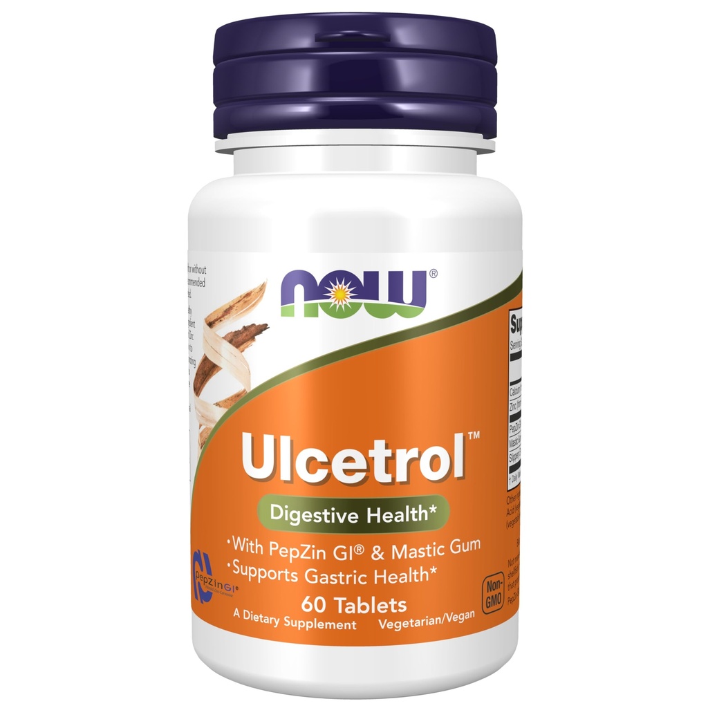 Τώρα συμπληρώματα τροφίμων UlcetrolTM, Digestive Health*, με PepZin GI® & μαστίχα, υποστηρίζει γαστρική υγεία*, 60 δισκία