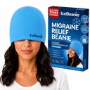 IceBeanie Migraine Relief Cap, As Seen on Shark Tank, Soft & Stretchy Gel Tension Headache Relief Cap, Extended Cooling Hangover Ice Hat, Odorless Head Wrap Ice Pack Wrap, Headache Migraine Mask