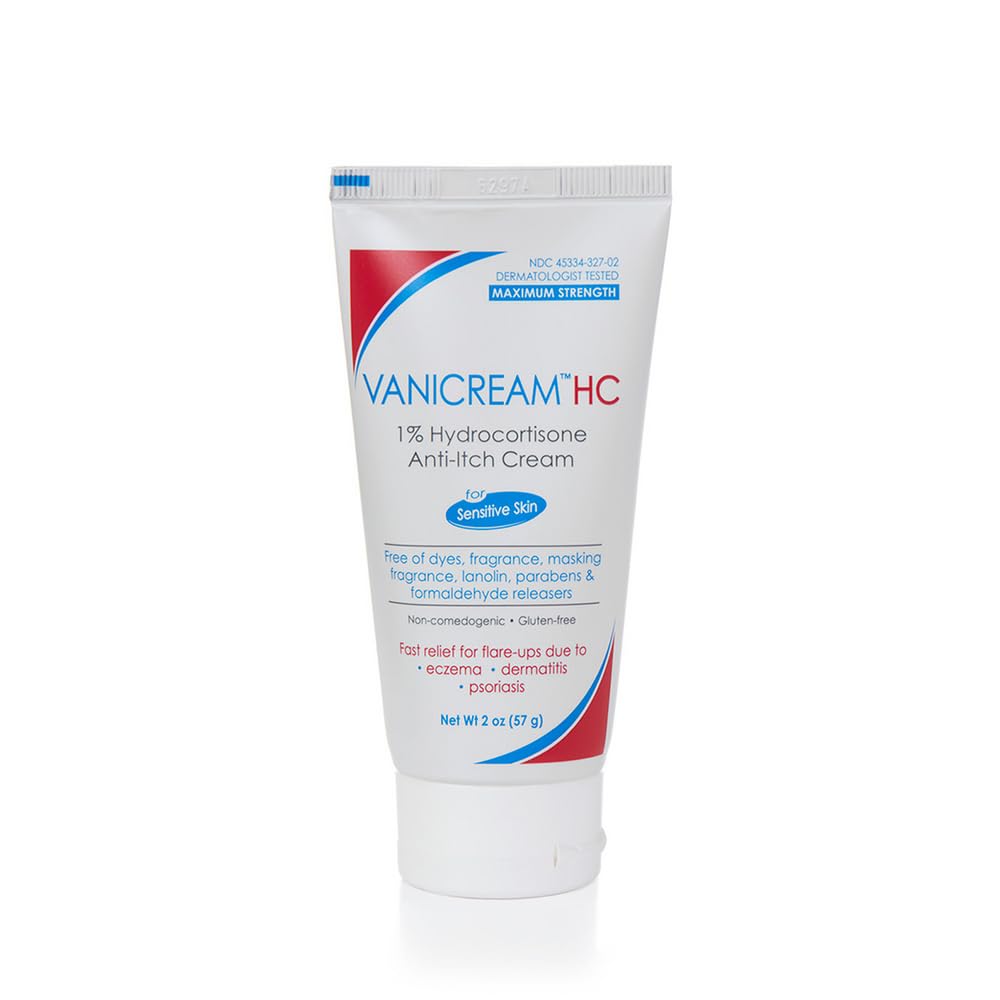 Vanicream 1% Hydrocortisone Anti-Itch Cream - 2 oz - Μέγιστη εξωχρηματιστηριακή φόρμουλα για ευαίσθητο δέρμα