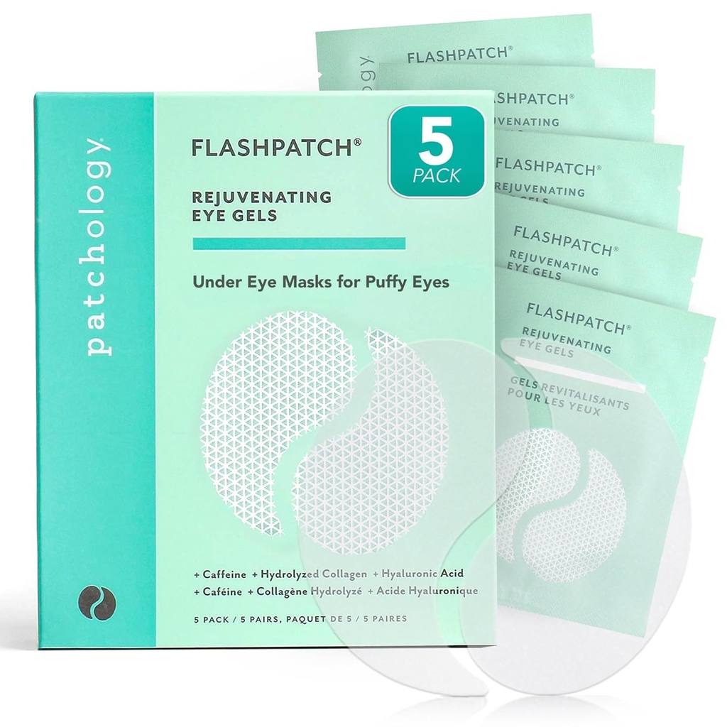 Patchology Under Eye Gel Patches – Φυσικές Μάσκες ματιών για Puffy Eyes, Dark Circles & Eye Bags, Καταπραϋντική Θεραπεία Skincare για όλους τους τύπους δέρματος, Ομορφιά & Προσωπική Φροντίδα Απαραίτητα (5 Ζεύγη)