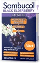 Sambucol Black Elderberry Κάψουλες - Προηγμένη ανοσοποιητική, βιταμίνη C και ψευδάργυρος, κάψουλες Elderberry, συμπλήρωμα υποστήριξης του ανοσοποιητικού, Black Elderberry Συμπληρώματα, Χωρίς γλουτένη, εύκολο να καταπιούν κάψουλες - 30 Count