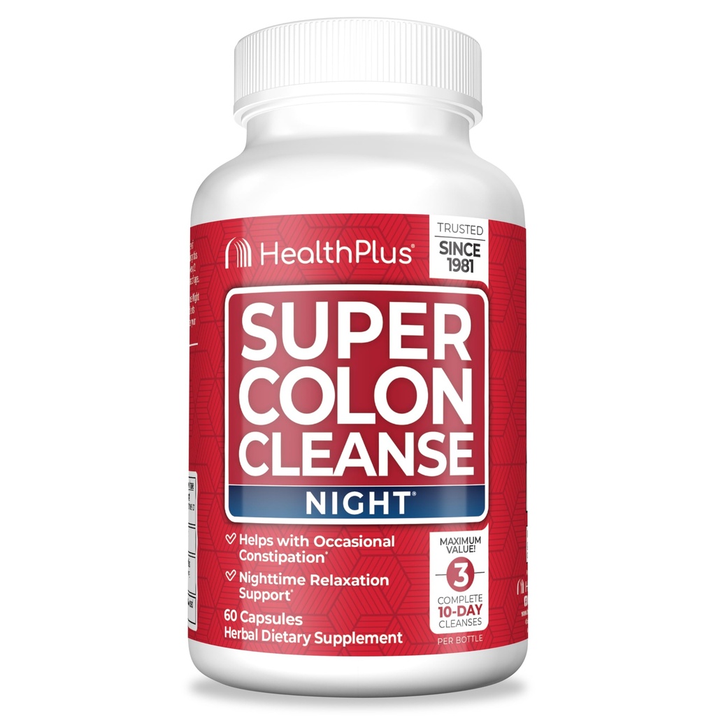 Health Plus Super Colon Cleanse Night Formula Digestive support 