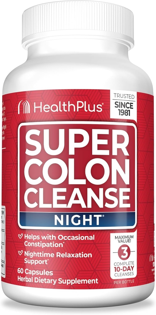 Health Plus Super Colon Cleanse Night Formula Digestive support 