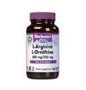 Bluebonnet Διατροφή L-αργινίνη 500mg/L-Ορινιθίνη 250mg, Υποστηρίζει τον μεταβολισμό πρωτεϊνών *, χωρίς σόγια, χωρίς γλουτένη, μη ΓΤΟ, Kosher Certified, Vegan, 100 κάψουλες λαχανικών