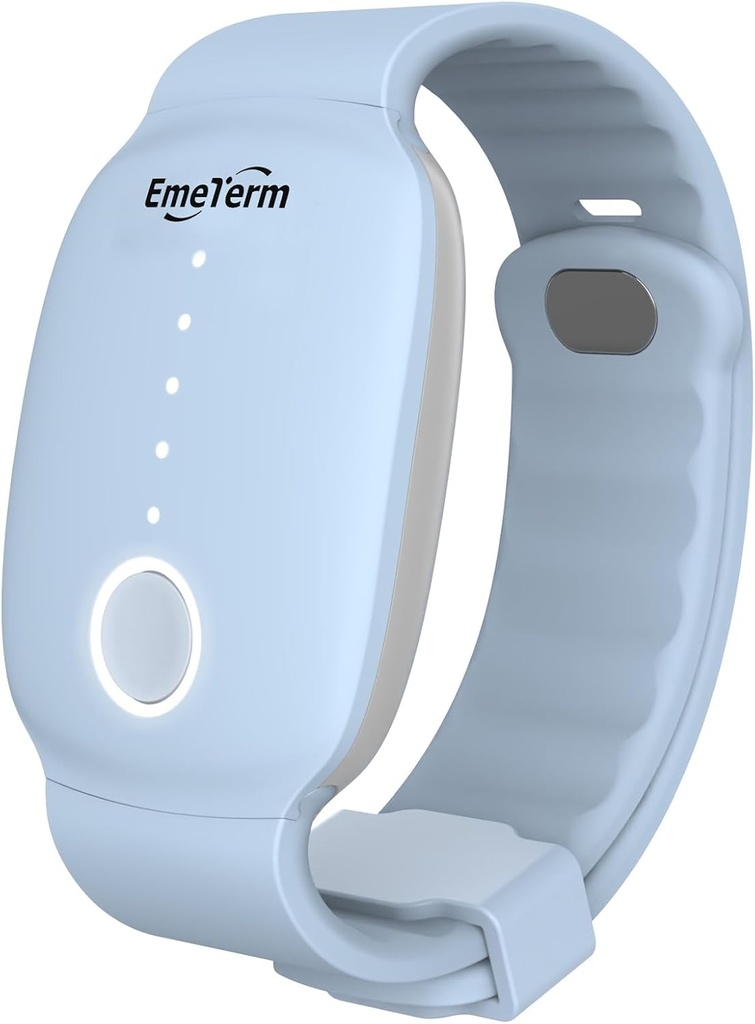 EmeTerm Fashion FDA-Cleared Relieve Nausea Electrode Simulator Morning Sickness Motion Travel Sickness Vomit Rechargable No Gel Free Wrist Bands Χωρίς Παρενέργειες