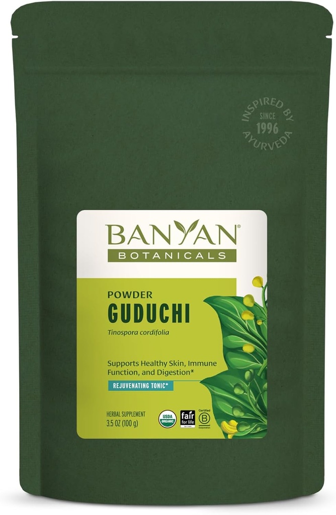 Banyan Botanicals Organic Guduchi Powder – Organic Immune Health Supplement – for Natural Detox, Balanced Digestion & Healthy Skin* – 3,5 oz – Μη ΓΤΟ Βιώσιμα που προέρχονται Vegan FFL