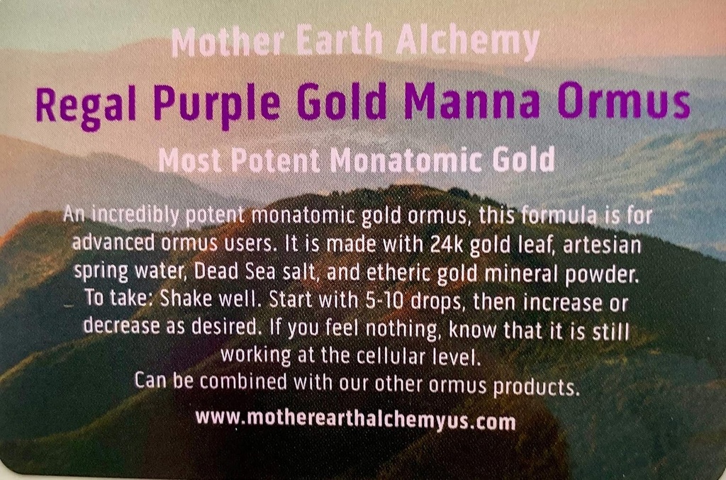 Regal Purple Gold Manna Ormus - 1oz - Μητέρα Γη Αλχημεία