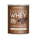 Designer Wellness, Designer Whey, Natural Whey Protein Powder with Probiotics, Fiber, and Key B-Vitamins for Energy, Gluten-Free, Gourmet Chocolate, 12oz