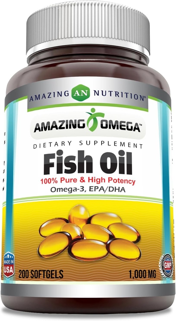 Amazing Omega Fish Oil 1000 mg συμπλήρωμα Softgels 
