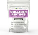 Κολαγόνο Peptides Σκόνη με Υαλουρονικό Οξύ και Βιταμίνη C, Προάγει τα μαλλιά, τα νύχια, το δέρμα, τα οστά και την κοινή υγεία, μη αρωματισμένη σκόνη πρωτεΐνης κολλαγόνου, 30 σέρβις, 10,8 oz