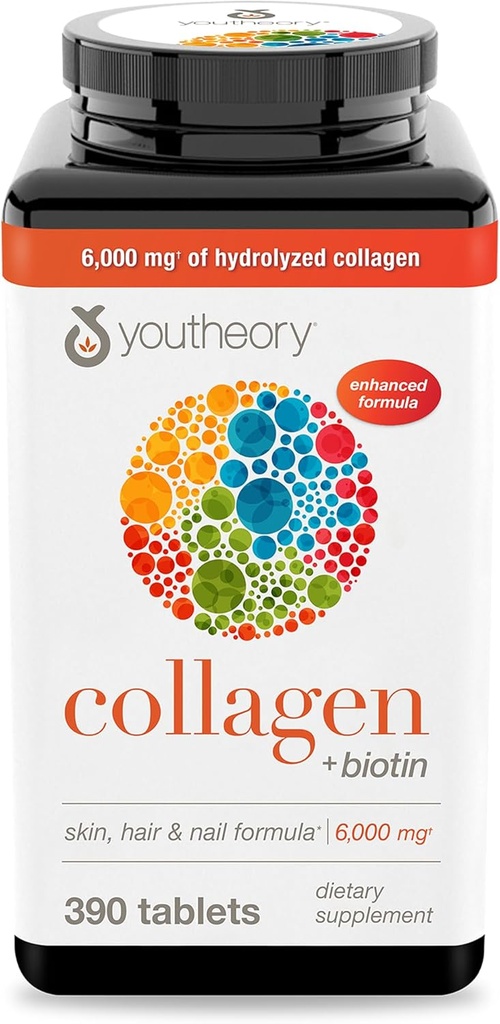 Youtheory Collagen Advanced Formula with Biotin, 390 Count (πακέτο του 1)