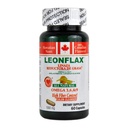 LEONFLAX, 100% Αυθεντικός Καναδικός Σπόρος λιναριού, Βελτιώστε την Πεπητική σας Υγεία, 60 κάψουλες, Μπουκάλι