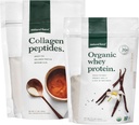 Φυσική δύναμη καθαρό, χόρτο Fed Collagen Peptides + Βανίλια οργανική πρωτεΐνη Whey Bundle – οργανική, μη GMO πρωτεΐνη Whey & υδρολυμένη τύπου I και III Collagen – 14.3 τσάντα ουγγιά και 11.7 τσάντα ουγγιάς