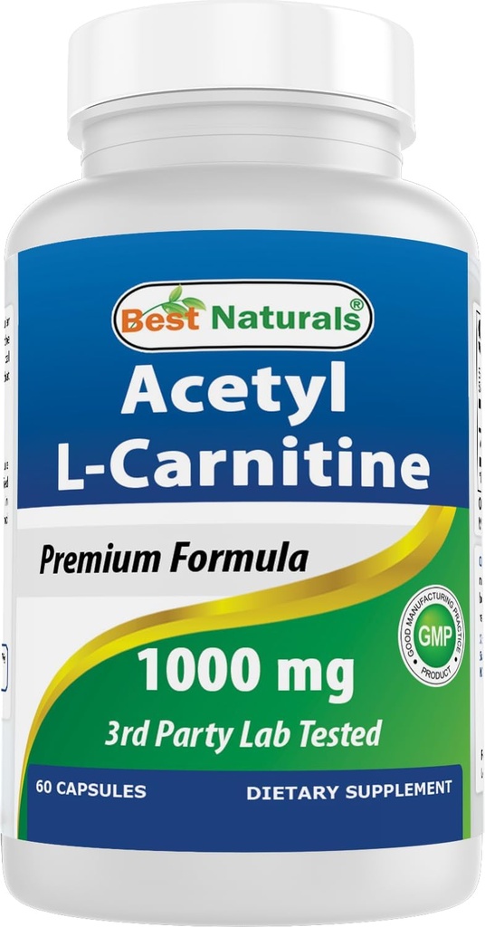 Best Naturals Acetyl L-καρνιτίνη 1000mg καψάκιο, 60 Count