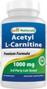 Best Naturals Acetyl L-καρνιτίνη 1000mg καψάκιο, 60 Count