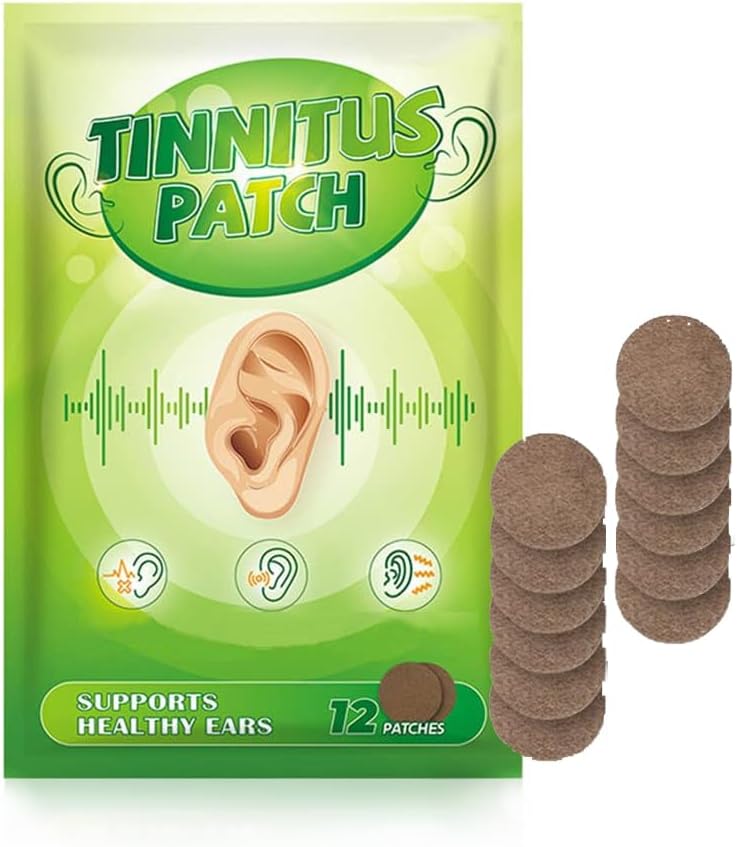 Tinnitus Patch for Ringing Ears,Tinnitus Ear Patches Natural Formula for Earaches (12 Patches)