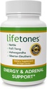 Lifetones Energy & Adrenal Support Capsules - Natural Energy Boost, Stress Relief, and Adrenal Health Formula - 60 Vegan Vitamins