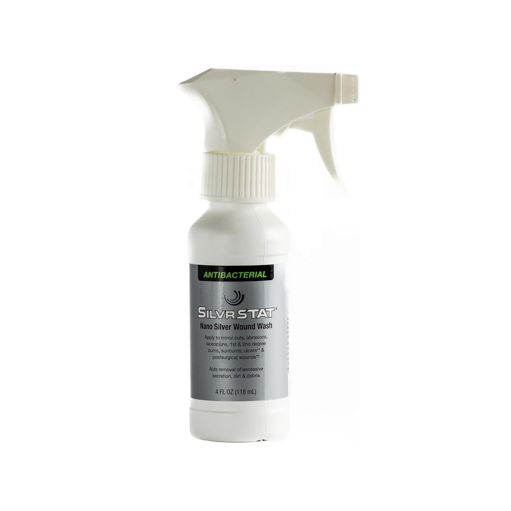 SilvrSTAT Nano Silver Wound Wash Sprayer | Debride & Fine Mist Spray | 4 fl oz