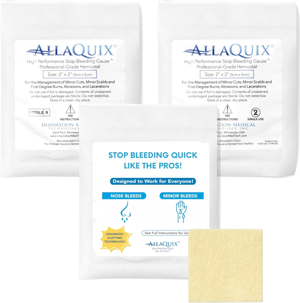 Υψηλής Απόδοσης ματώνοντας Gauze Pads – 3-Pack (2"x2") 