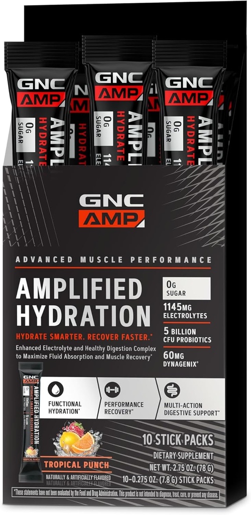 GNC AMP Ενισχυμένη Ενυδάτωση Ηλεκτρολυτικό Ποτό σε σκόνη Μείγμα 