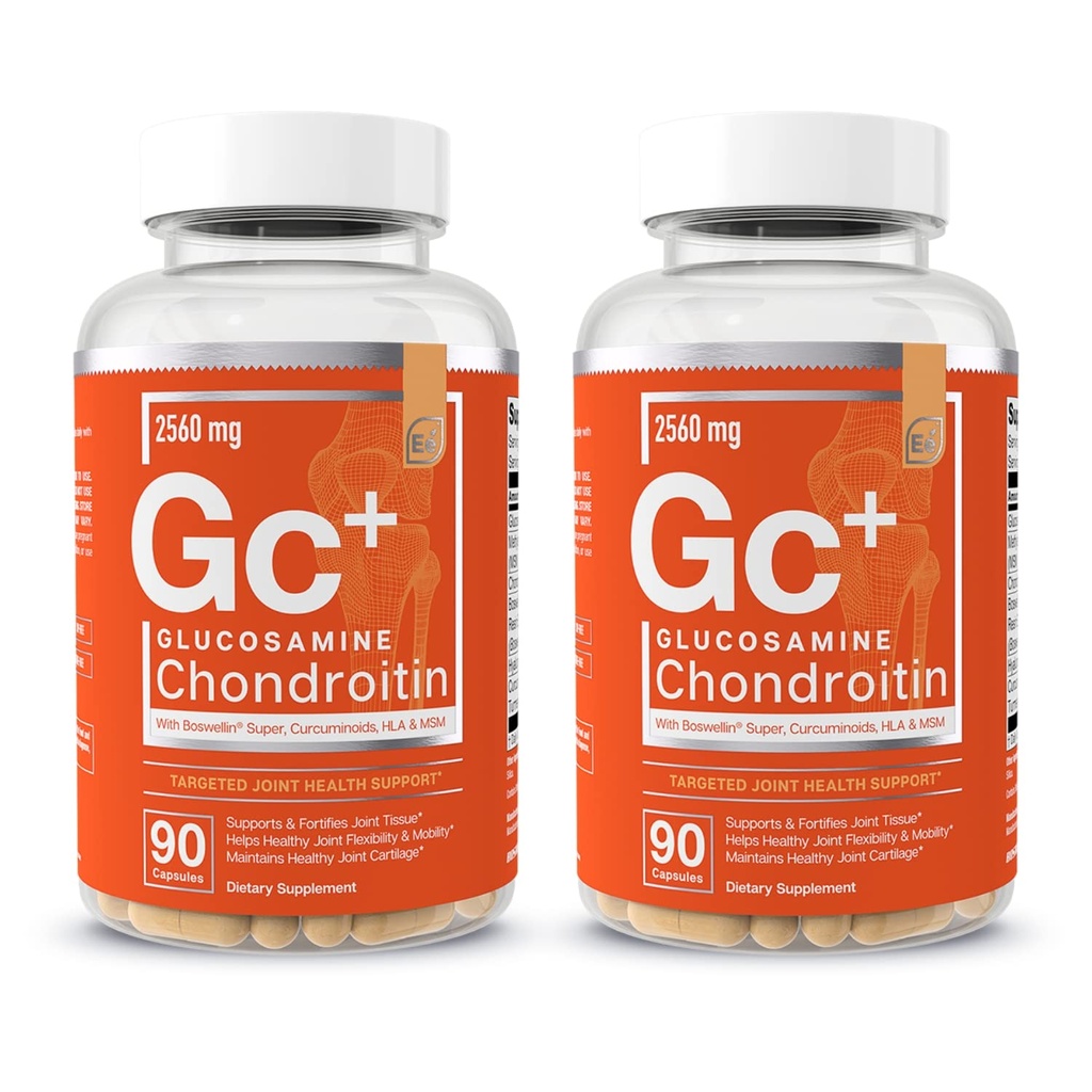 Βασικά στοιχεία Glucosamine Chondroitin MSM Boswellia Serrata Συμπλήρωμα Υαλουρονικό οξύ Κοινή Υποστήριξη Αντιοξειδωτικό συμπλήρωμα για Ευελιξία - 180 κάψουλες (2-πακέτο)