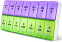 DANYING Extra Large Pill Organizer 2 φορές την ημέρα, XL Weekly Pill Box, AM Pill Case, Pill Container 7 Day, Vitamin Case Δύο φορές την ημέρα