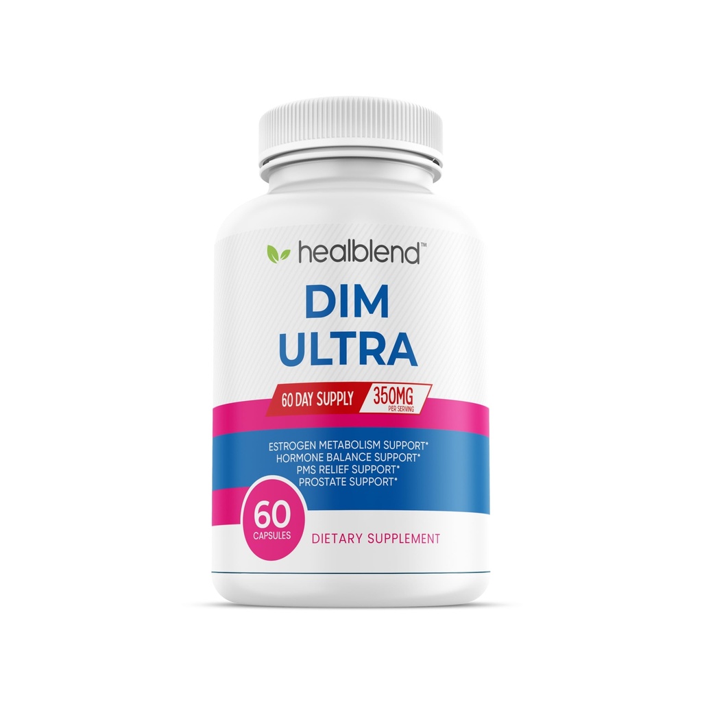 heelblend DIM Ultra Dietary Supplement 350mg με Bioperine, Diindolylmethane, υποστήριξη μεταβολισμού οιστρογόνων, ισορροπία ορμονών & PMS Relief, 60 κάψουλες