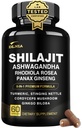DLNIA 8-in-1 Shilajit for Men & Women with Ashwaganda Himalayan Organic Supplement with Rhodiola Rosea, Ginseng, Turmeric, Mushroom, for Immune Support, Energy, Calm, Focus, Clarity, Sleep, Cortisol