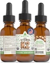 RawGuru Vitamin K2 Supplement - Βιολογική Vegan Vitamin K2 MK7 με Trace Minerals - Nano-Processed Antioxidant & Immune Support Supplement Βάμμα - 30 Μερίδες Vegan Drops ανά 30 ml, Συσκευασία 1