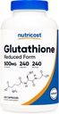 Nutricost Glutathione Capsules 500mg, 240 Capsules - Gluten Free, Non-GMO
