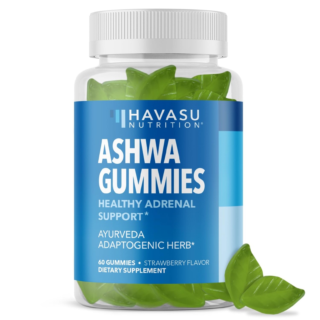 Ashwagandha Gummies for Stress & Mood Support - Vegan, Non-GMO Supplement for Calm & Relaxation - Withania Somnifera for Enhanced Sleep Quality & Emotional Balance - 1-Month Supply, Flavor