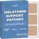 Melatonin Sleep Patches for Adults Extra Strength | Easy-to-Apply Sleep Patch with Valerian | Relax & Wake Up Refreshed | Long-Lasting Night Comfort for Men & Women | 60 Patches