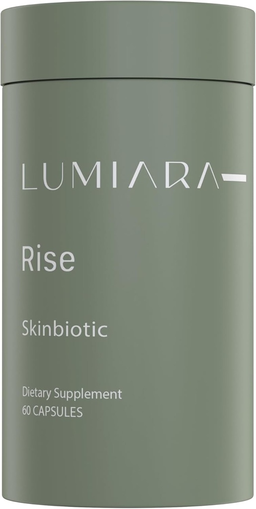 Lumiara Rise Skinbiotic - Beauty Boosting, Gut Healthy Skin Supplement for Women of All Ages & Skin Types - Chemical Free, Cruelty Free, Plant Based Collagen Booster - Made in The USA - 60 Capsles
