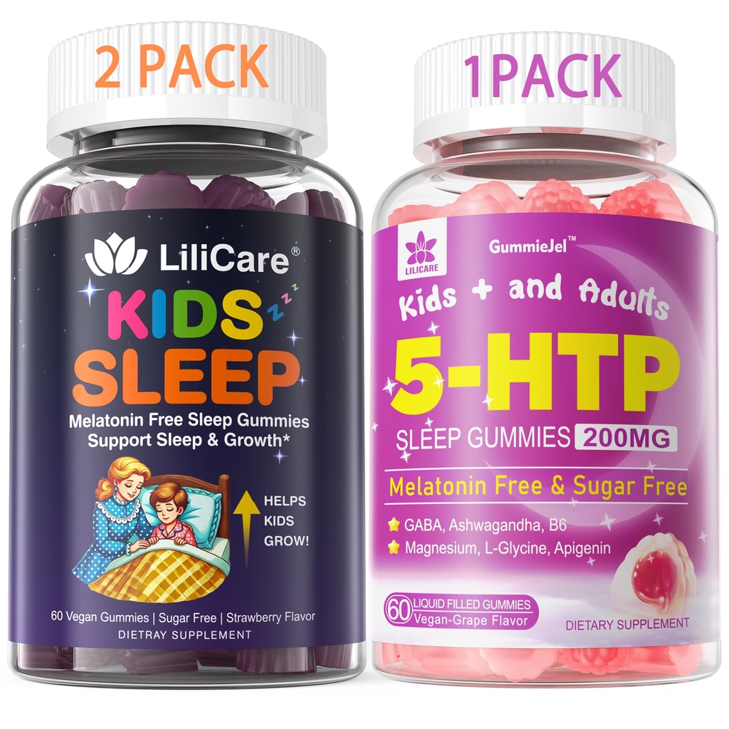 5HTP Gummies with Magnesium Glycinate + Kids Sleep Gummies - Μαγνήσιο Γλυκινικό Gummies