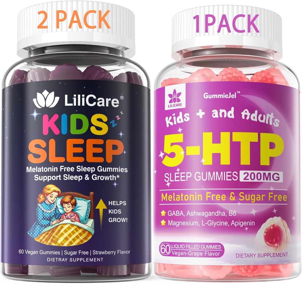 5HTP Gummies with Magnesium Glycinate + Kids Sleep Gummies - Μαγνήσιο Γλυκινικό Gummies