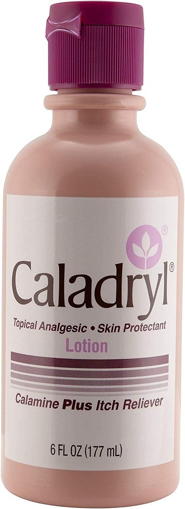 Caladryl Pink Calamine Skin Protectant Plus Itch Relief, 6 Ounce Bottle (2 Packs(6.0 Ounce))