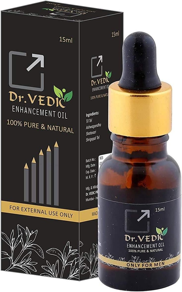 METROL Dr.Vedic Enhancement Oil Enhances Growth Increase-Size for Male 100% Pure & Natural (Pack of 1)