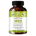 Βιολογικές κάψουλες Veda Neem με τριπλό σύμπλεγμα Neem Leaf Extract, Bark & Flower - φυτικό συμπλήρωμα ενισχύει την ανοσία, βελτιώνει την πέψη, την υγεία του δέρματος και την υποστήριξη καθαρισμού - 60 Count