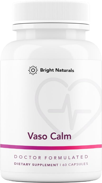 Vaso Calm - Healthy Blood Balance Supplement - Features Fermented Garlic, Celery and Grape Seed Extract, Hibiscus, and Vitamin K2 - Made in the USA, 60 Capsules