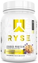 RYSE Loaded Protein Powder - Blueberry Muffin - 25g Whey Protein Isolate & Concent with Prebiotic Fiber & MCTs - Χαμηλό υδατάνθρακες, χαμηλή ζάχαρη, Digestive-Friendly - 20 Σερβιέτες / 1,5 lb Tub