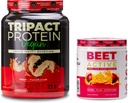 Nutrology TRIPACT Vegan Protein Powder, for Vegan Protein Shakes, Peanut Butter Vanilla (20 Servings) & Beet Active, Natural Pre-Workout Powder, Passion Fruit Flavor (30 Servings)