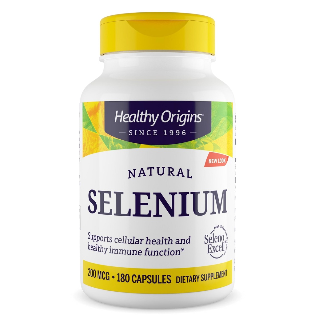 Υγιεινή προέλευση Σελήνιο 200 mcg (Seleno Excell, Fermented, Non-GMO, Χωρίς γλουτένη, υποστήριξη της ουροδόχου κύστης, Ανοσολογική λειτουργία, Κυτταρική υποστήριξη), 180 κάψουλες