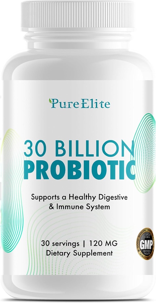 Προβιοτικό κόκκων 30 Billion CFU με DE111® & 10 Strains - Υψηλής ισχύος προβιοτικό συμπλήρωμα για την Digestive Υγεία, υποστήριξη ανοσοποιητικού συστήματος, ενισχυμένη απορρόφηση θρεπτικών συστατικών - Μη ΓΤΟ, 30 κάψουλες χορτοφάγων