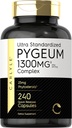 Carlyle Pygeum Supplement | 240 Capsules | Non-GMO, Gluten Free | Africanum Bark Extract Supplement