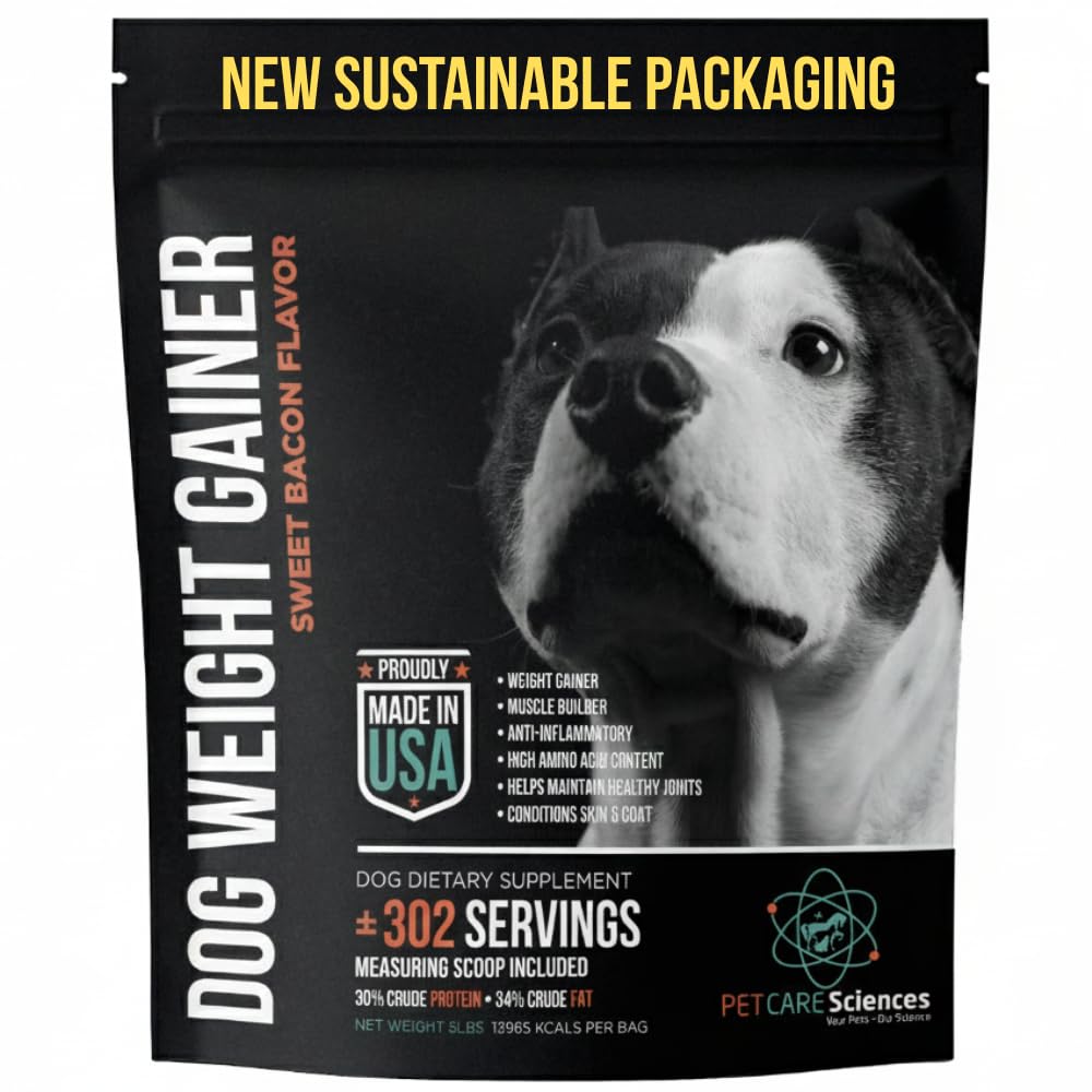 PET Care Science 5 λίβρες Services of Dog Weight Gainer - Συμπληρώματα αύξησης βάρους για σκύλους - Canine και Dog Muscle Builder - Made in The USA