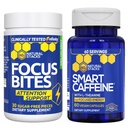 ΦΥΣΙΚΑ STACKS Smart Caffeine + Focus Bites Bundle - Caffeine & Paraxanthine Συμπληρώματα - Υποστηρίζει Ενέργεια & Εστίαση* - Δεν Jitters ή Crash - 90 κομμάτια