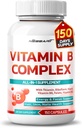 Vitamin B Complex - Υψηλή ισχύς με Thiamin, Ριβοφλαβίνη, Νιασίνη Βιταμίνη Β6, Φολικό, Βιταμίνη Β12 -Ενέργεια, Εστίαση, Μαλλιά, Δέρμα, Nails Support - 150 Count - Made & Tested in The USA