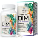 Liposomal DIM Supplement - 1500 mg Γυναικεία DIM Supplement - Συμπληρώματα οιστρογόνων Περιέχουν Βιταμίνη Ε, Βραδινό Primrose, Μαύρο Cohosh, Ωμέγα-3 Λιπαρά Οξέα